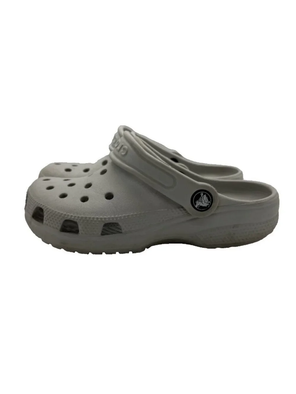 Crocs Classic Clogs Slip On Sandal Gray Sz J1 206991 Unisex Kids Juniors Comfort